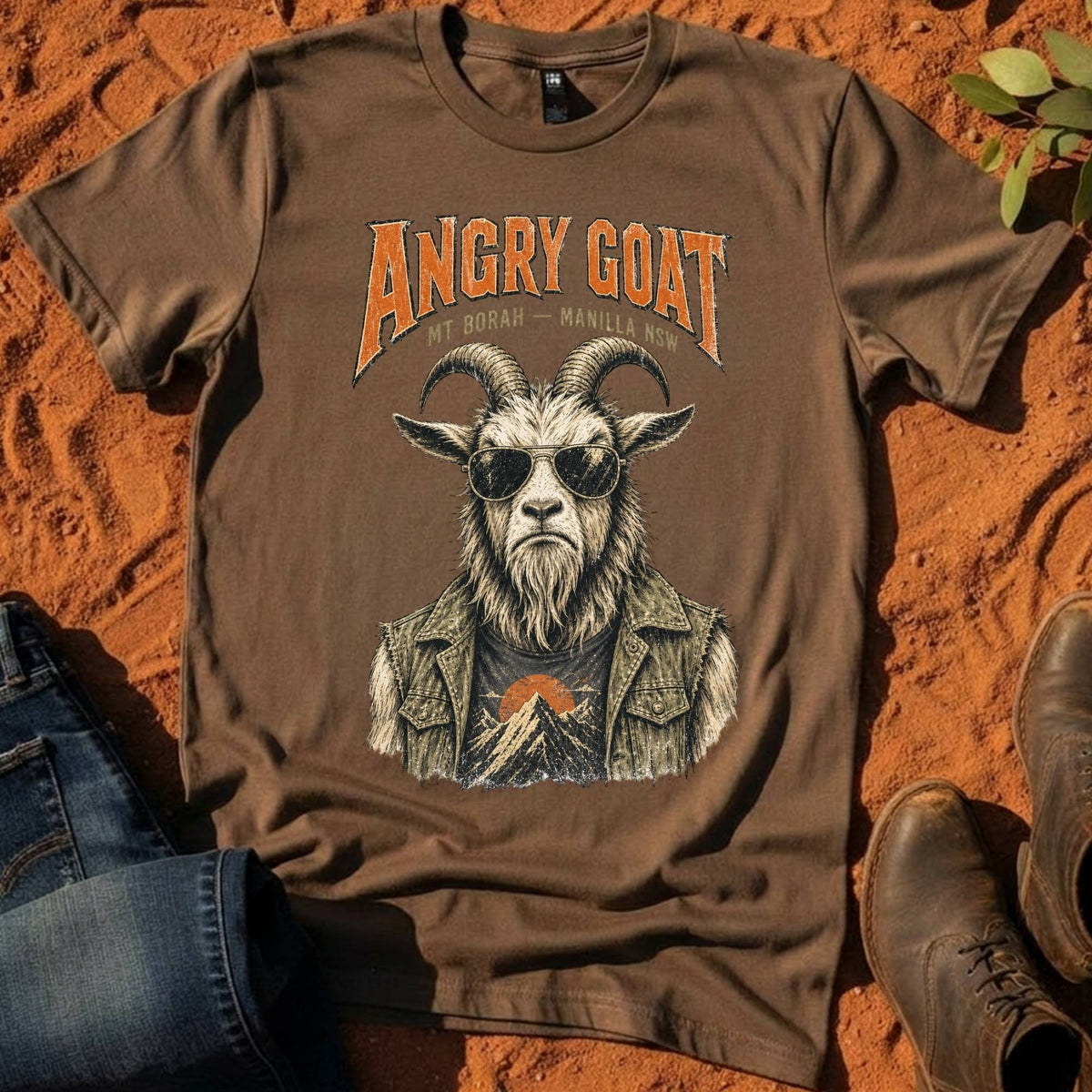 Angry Goat Tee — Mt Borah Mountain Bike · Manilla NSW