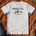 Above It All Tee in White — Mt Borah Namoi Range