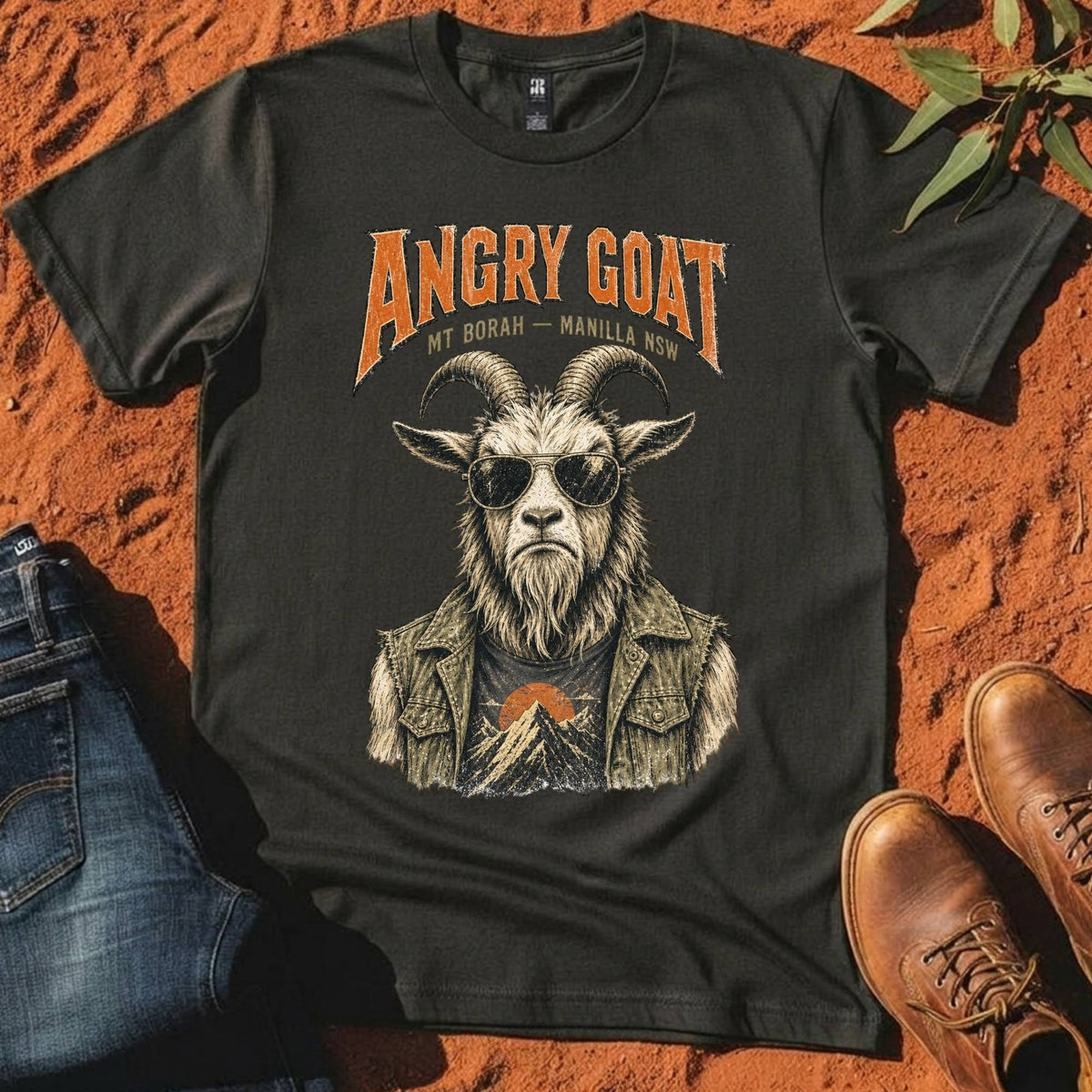 Angry Goat Tee in Coal — Namoi Range