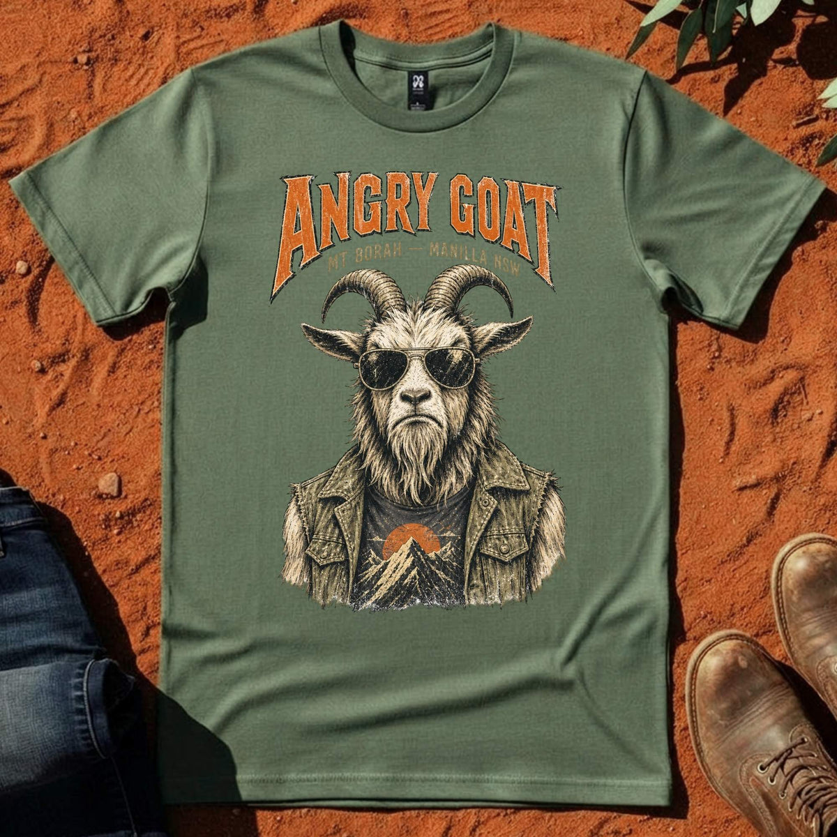 Angry Goat Tee in Cypress — Namoi Range