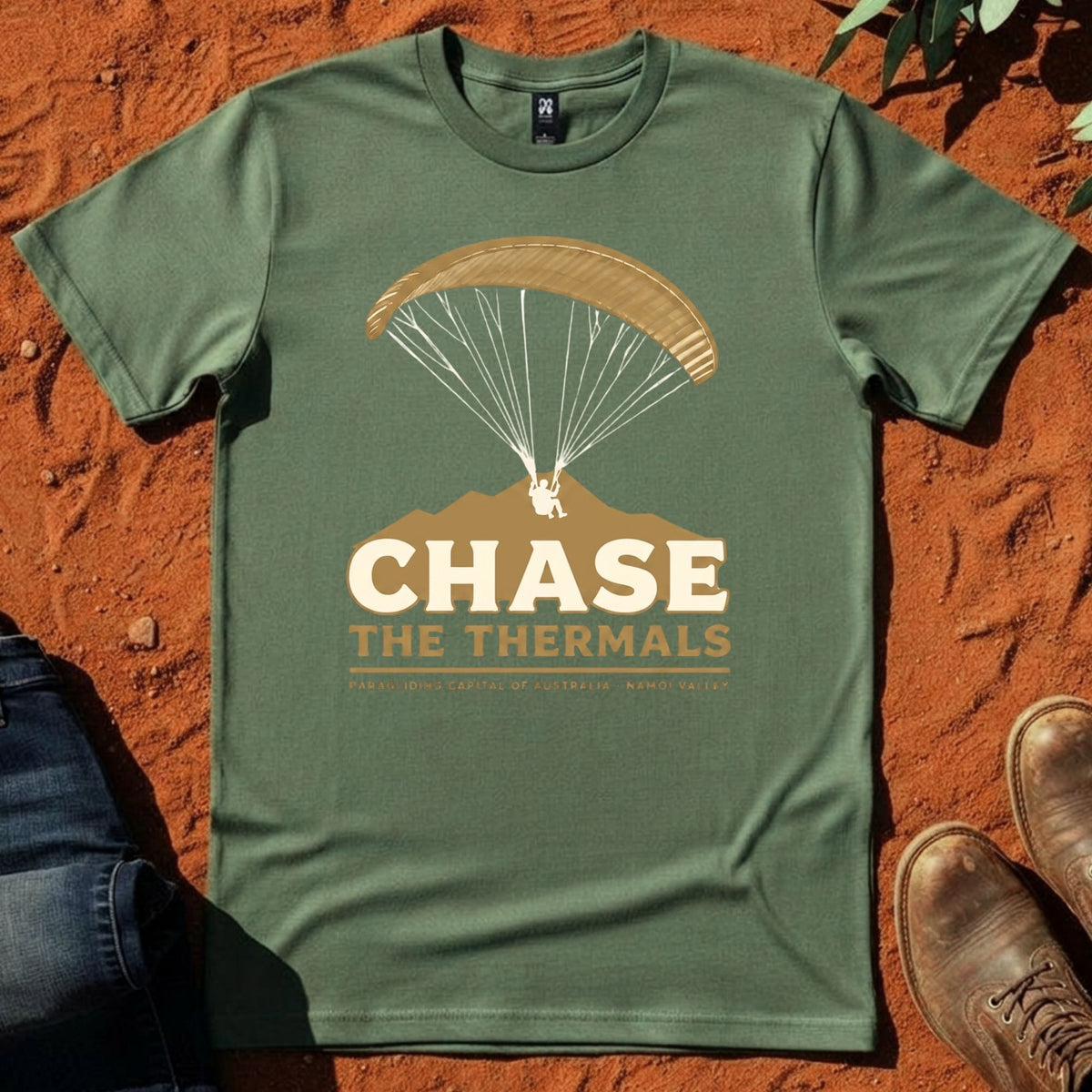 Chase the Thermals Tee in Cypress — Mt Borah Namoi Range