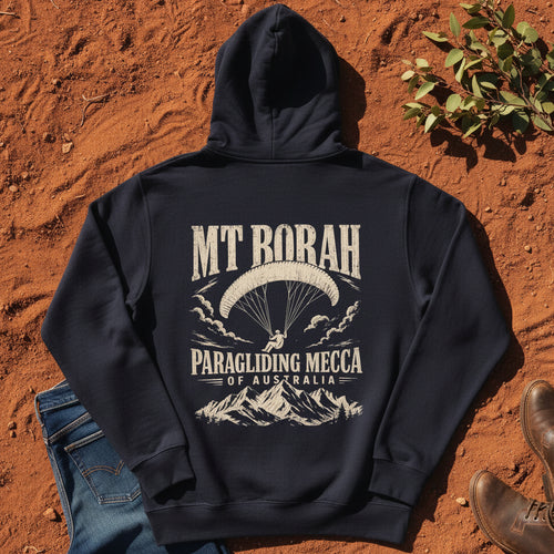 Mt Borah Paragliding Mecca Hoodie in Navy — Namoi Range