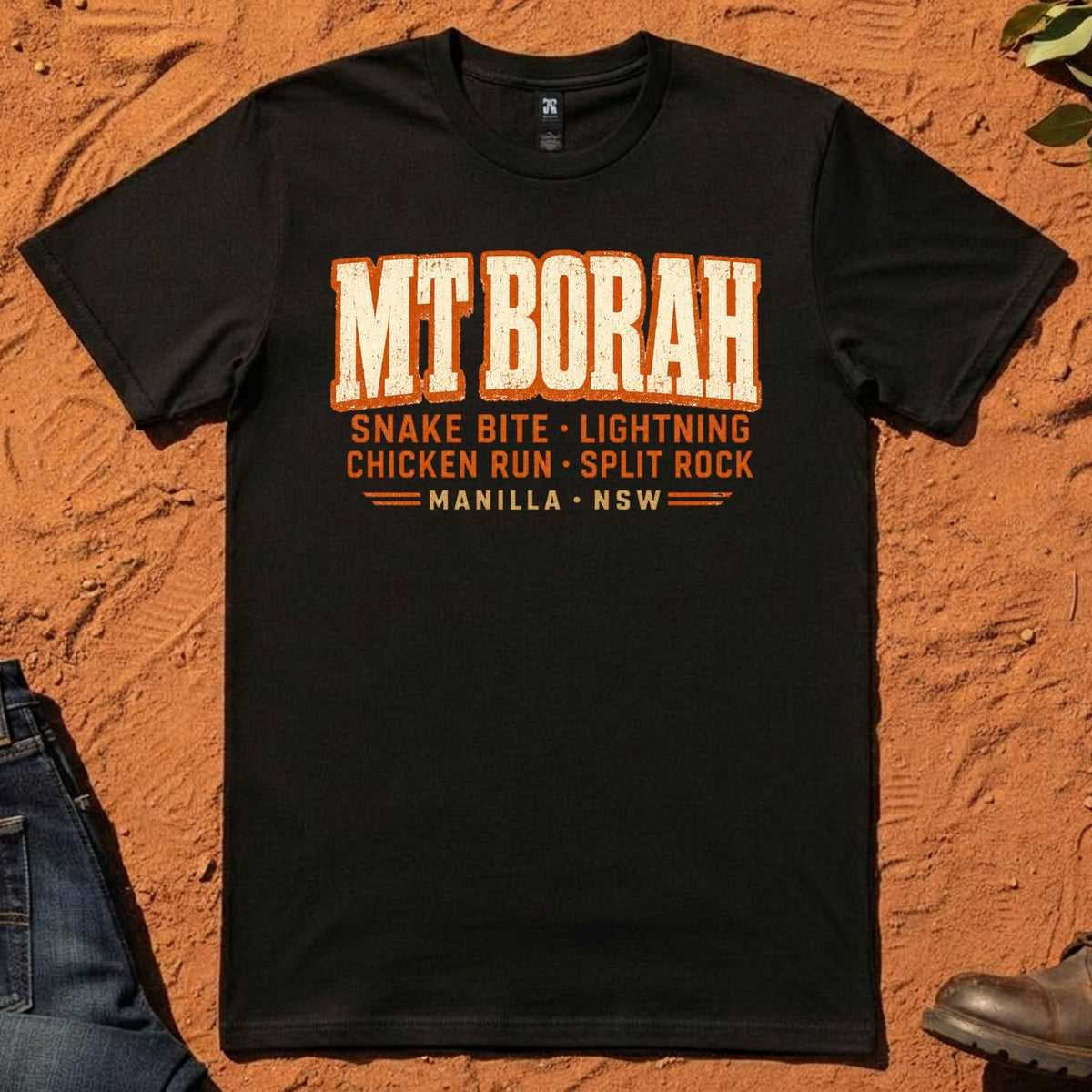 Mt Borah Trails Tee in Black — Namoi Range