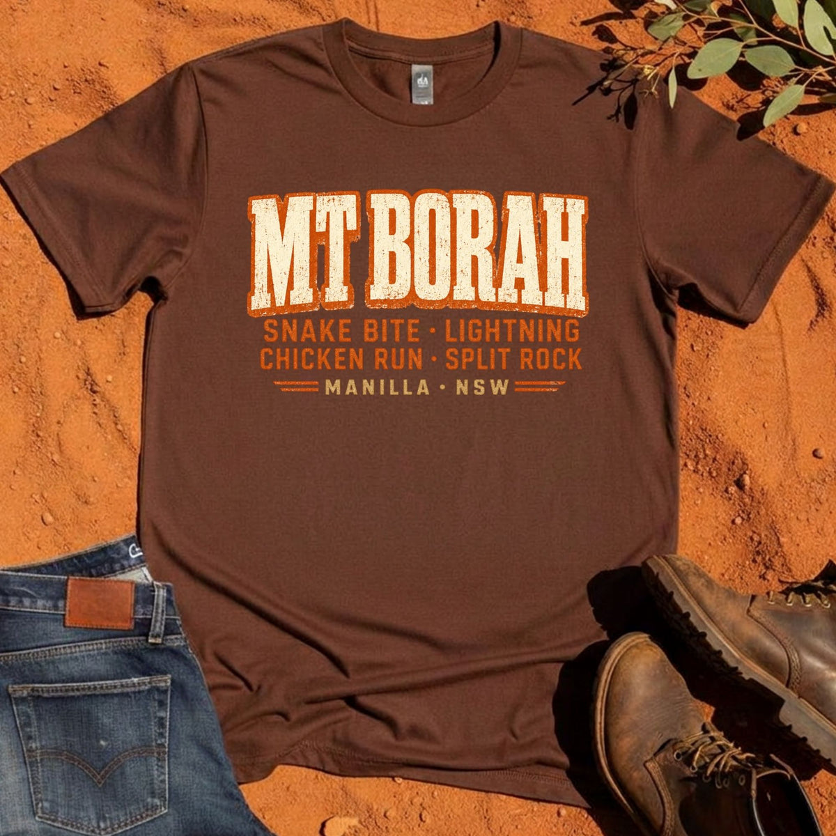 Mt Borah Trails Tee in Chestnut — Namoi Range