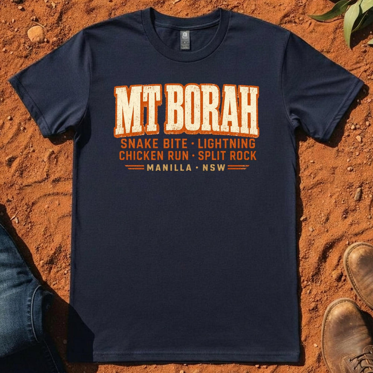 Mt Borah Trails Tee in Midnight Blue — Namoi Range