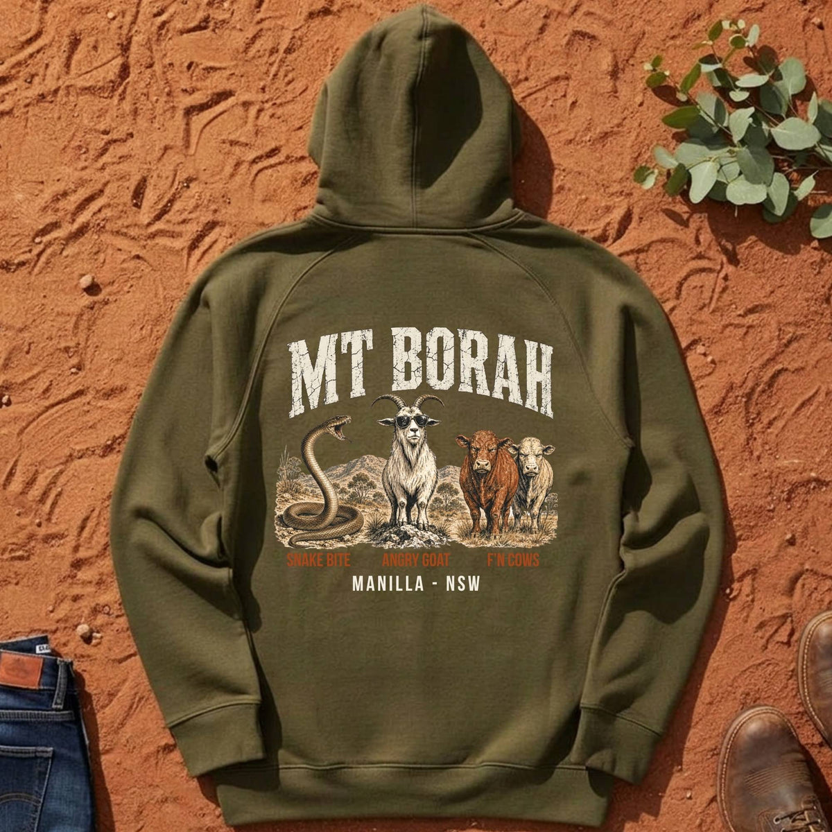 Mt Borah Trifecta Hoodie in Army — Namoi Range