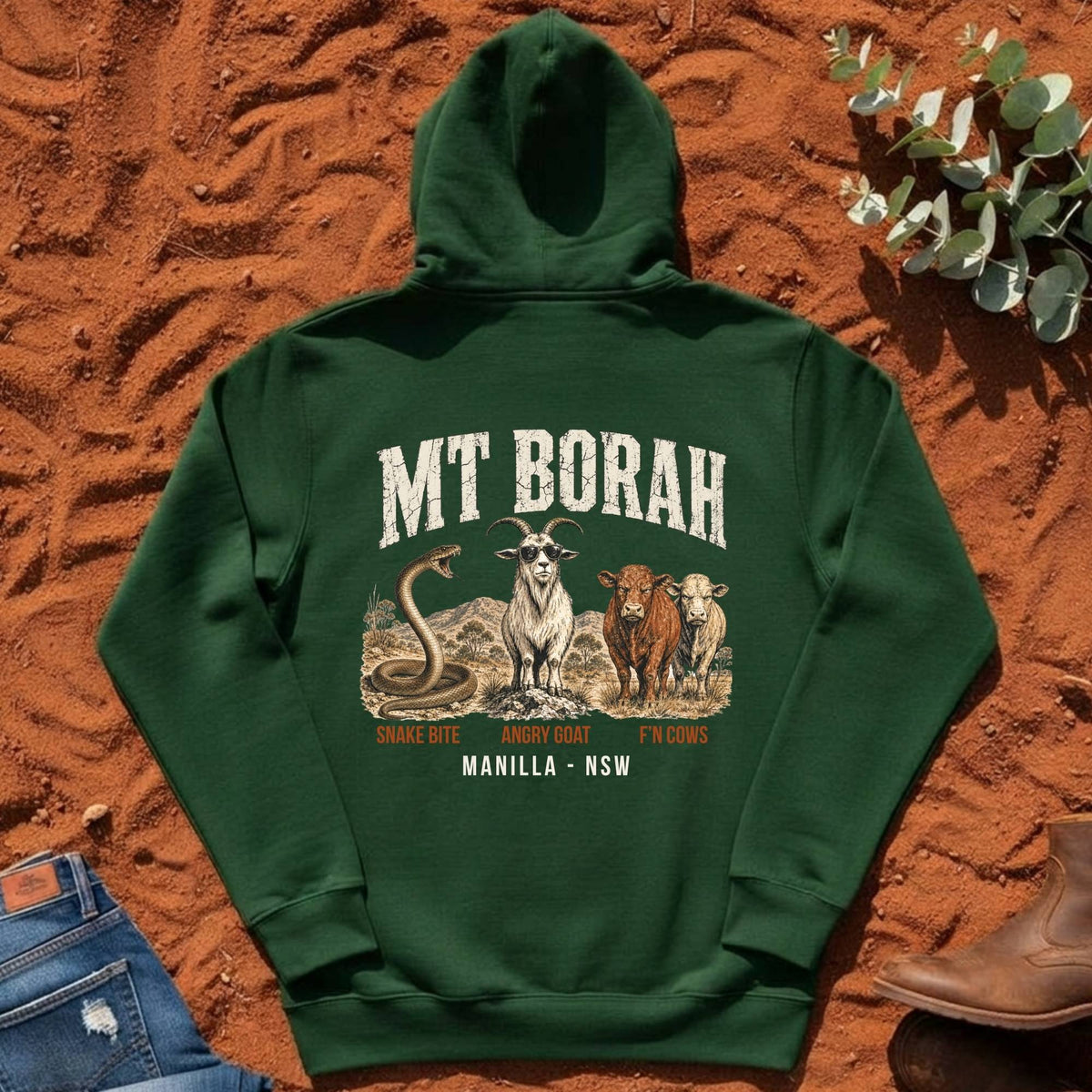 Mt Borah Trifecta Hoodie in Forest Green — Namoi Range