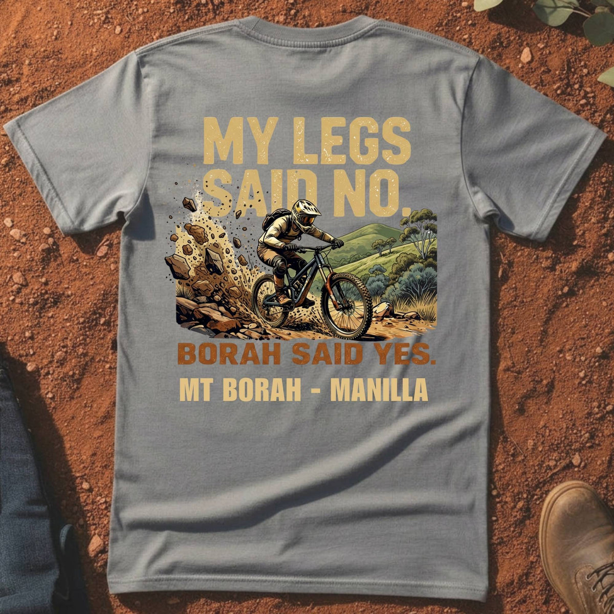 My Legs Said No Tee in Gravel — Mt Borah — Namoi Range