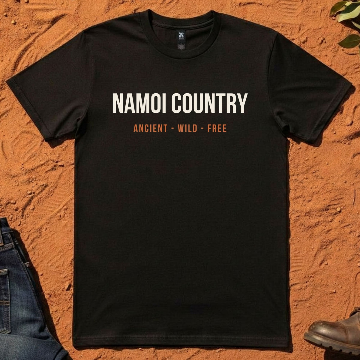 Namoi Country Ancient Wild Free Tee in Black — Namoi Range
