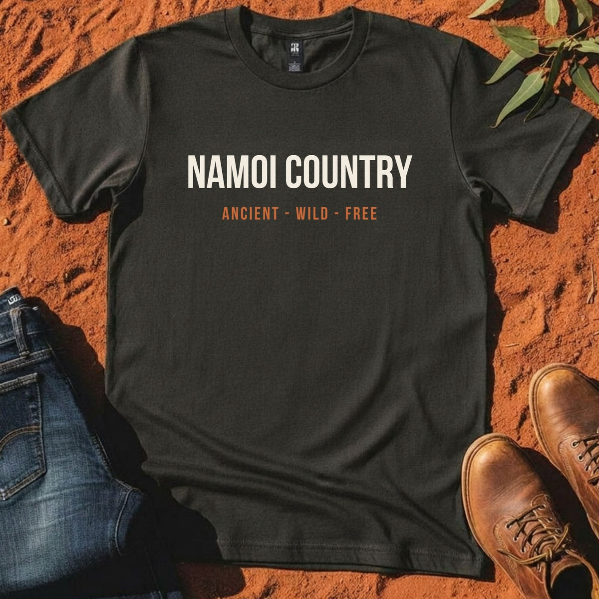 Namoi Country Ancient Wild Free Tee in Coal — Namoi Range
