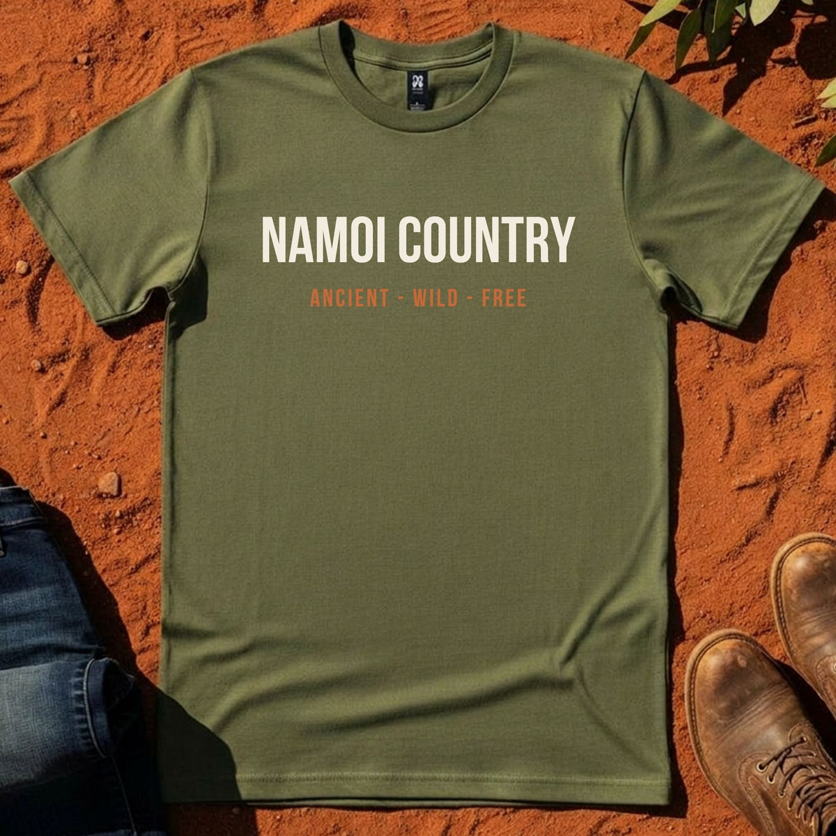 Namoi Country Ancient Wild Free Tee in Cypress — Namoi Range