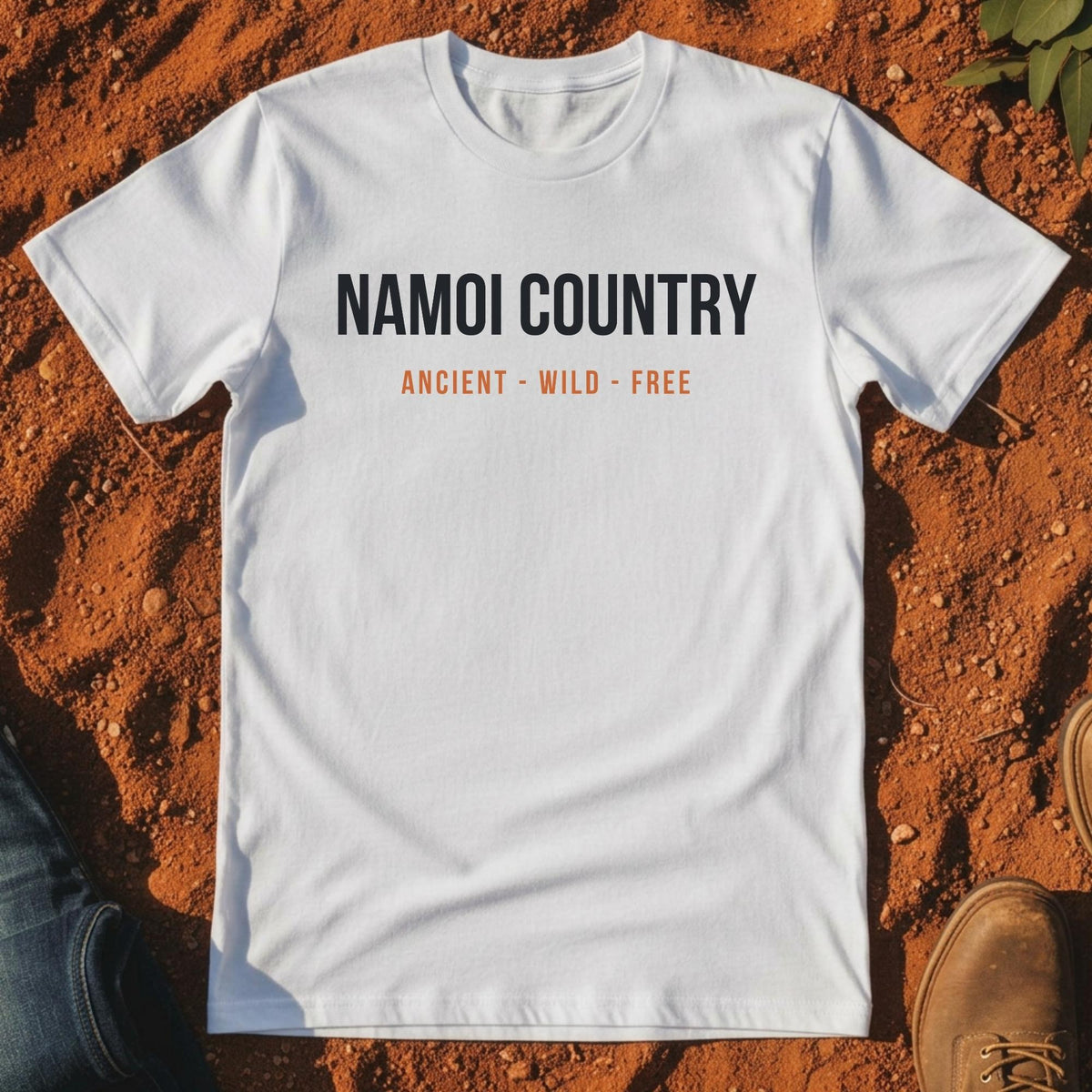 Namoi Country Ancient Wild Free Tee in White — Namoi Range