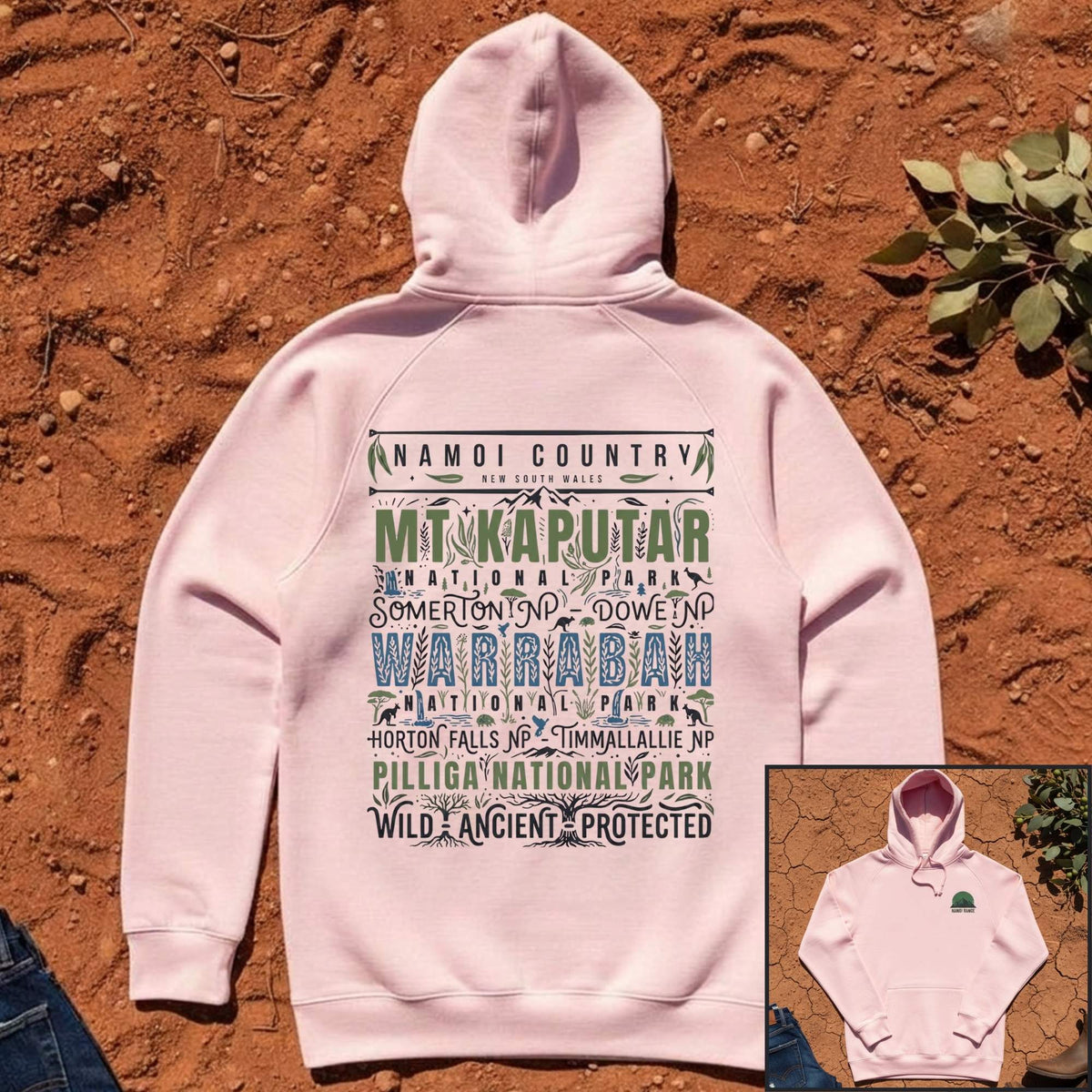 Namoi Country National Parks Hoodie in Pink — Namoi Range