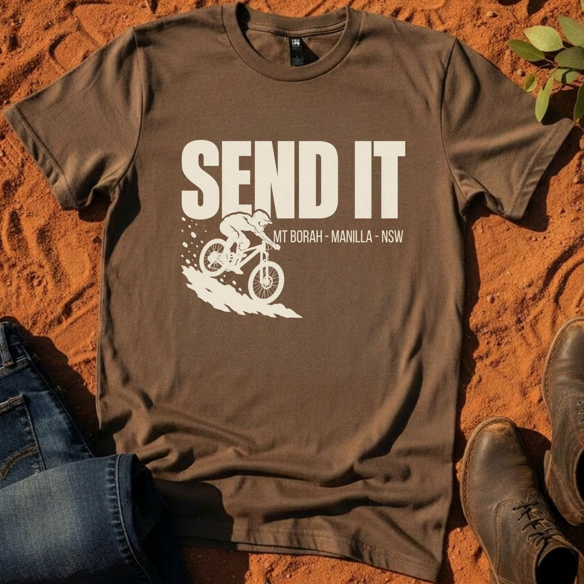 Send It Tee in Walnut — Namoi Range