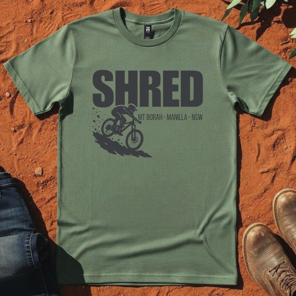 SHRED Tee in Cypress — Namoi Range