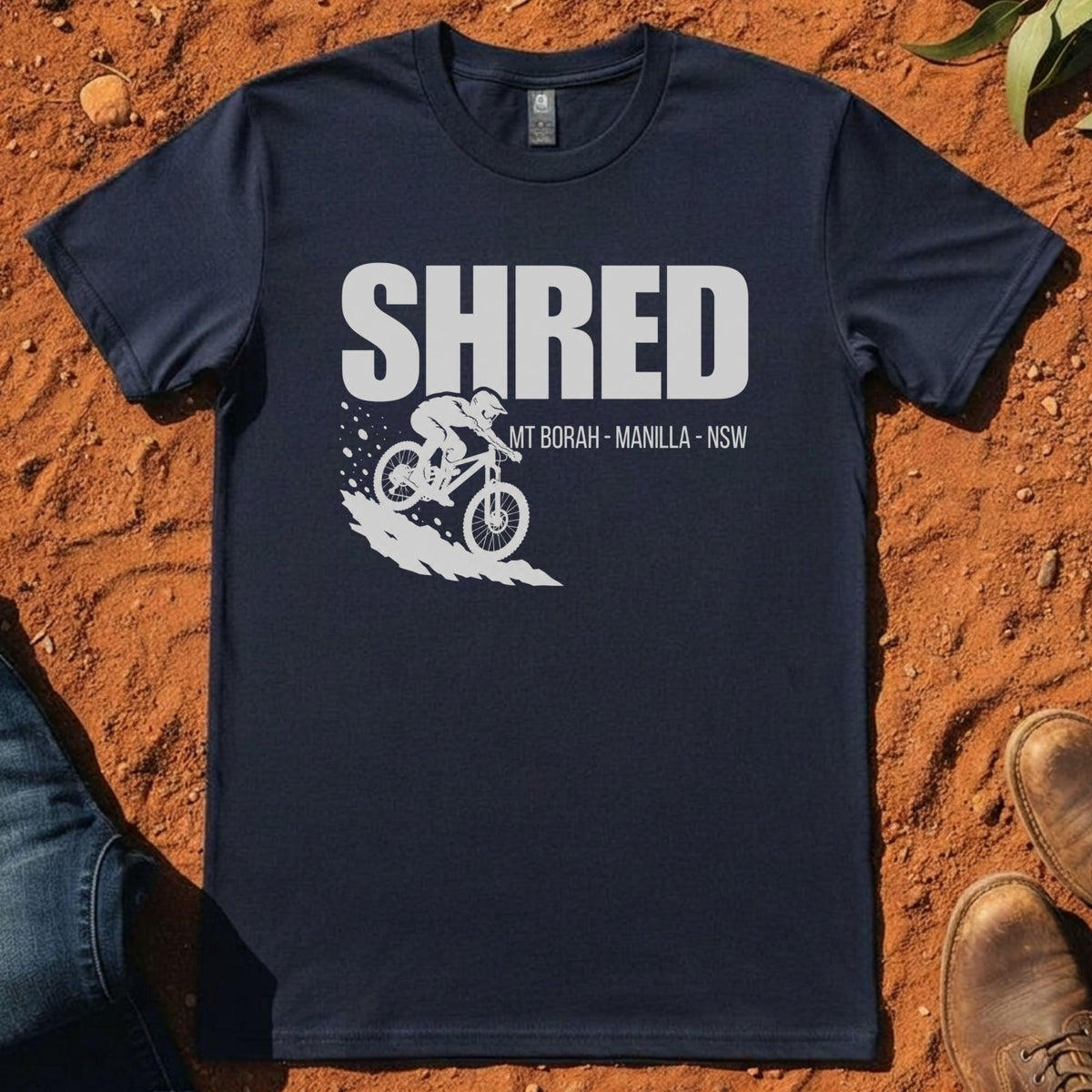 SHRED Tee in Midnight Blue — Namoi Range