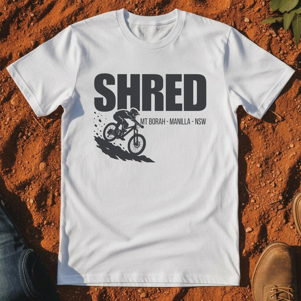 SHRED Tee in White — Namoi Range