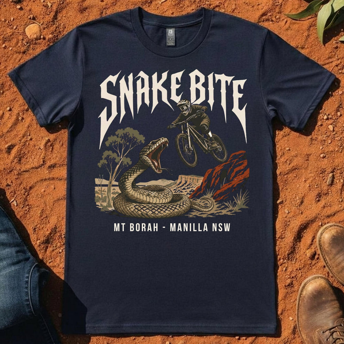 Snake Bite Tee in Midnight Blue — Namoi Range