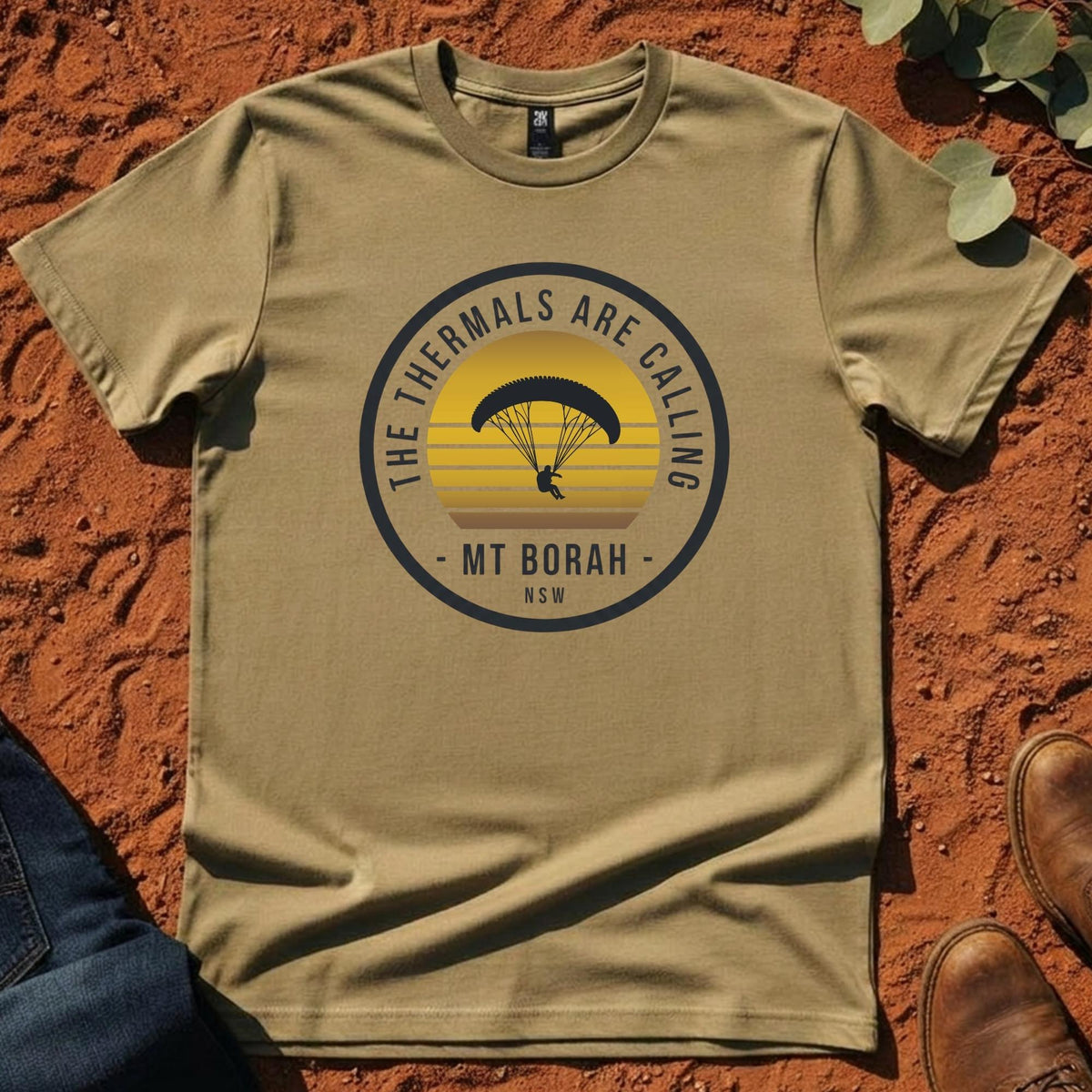 The Thermals Are Calling Tee in Sand — Mt Borah Namoi Range
