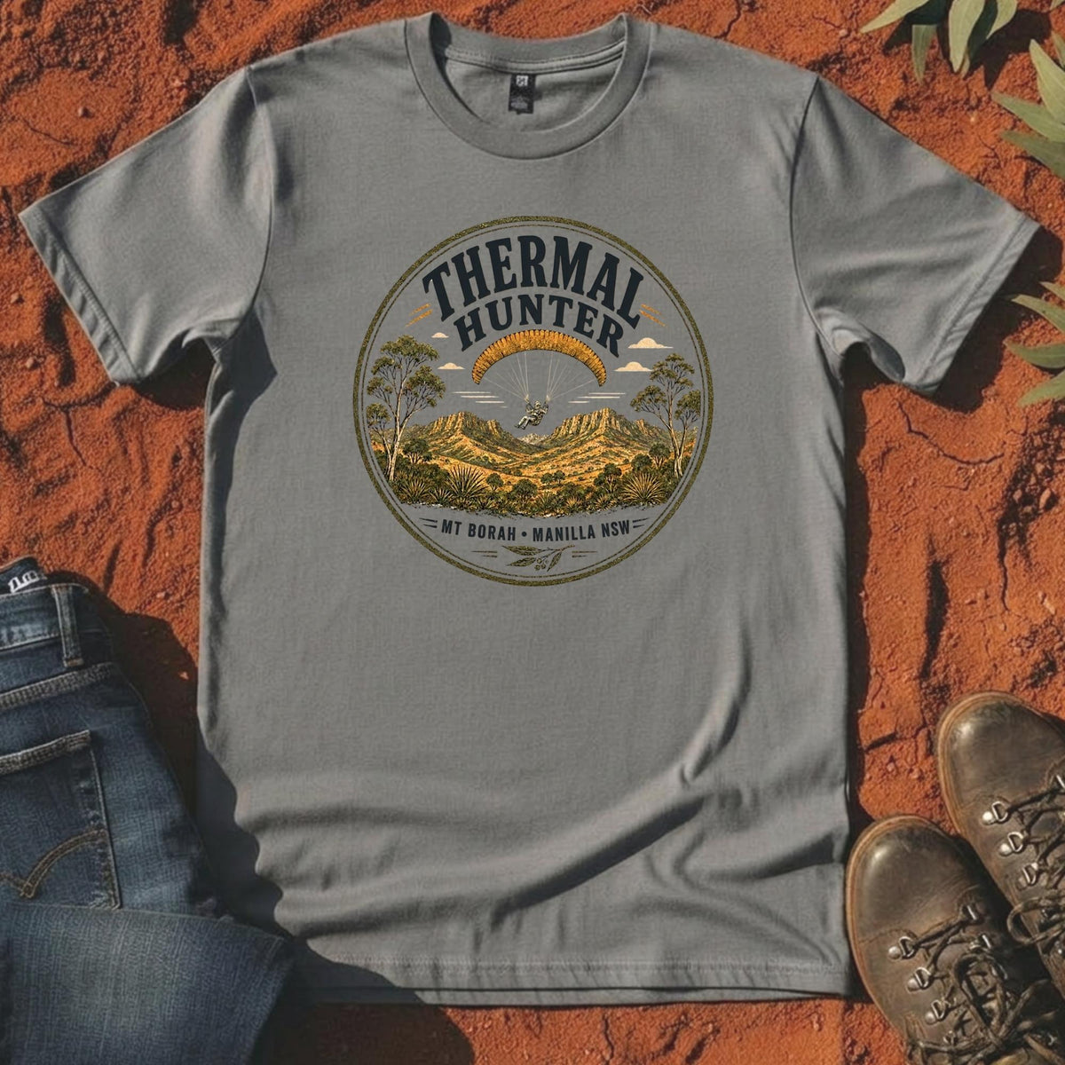 Thermal Hunter Tee in Gravel — Namoi Range