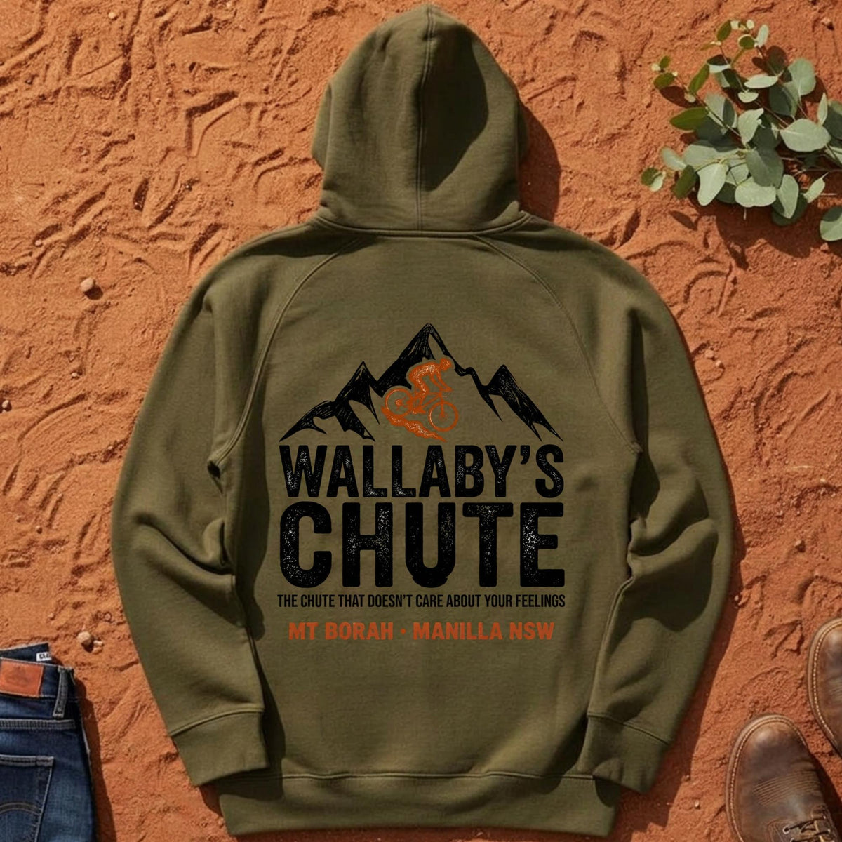 Wallaby's Chute Hoodie in Army — Namoi Range