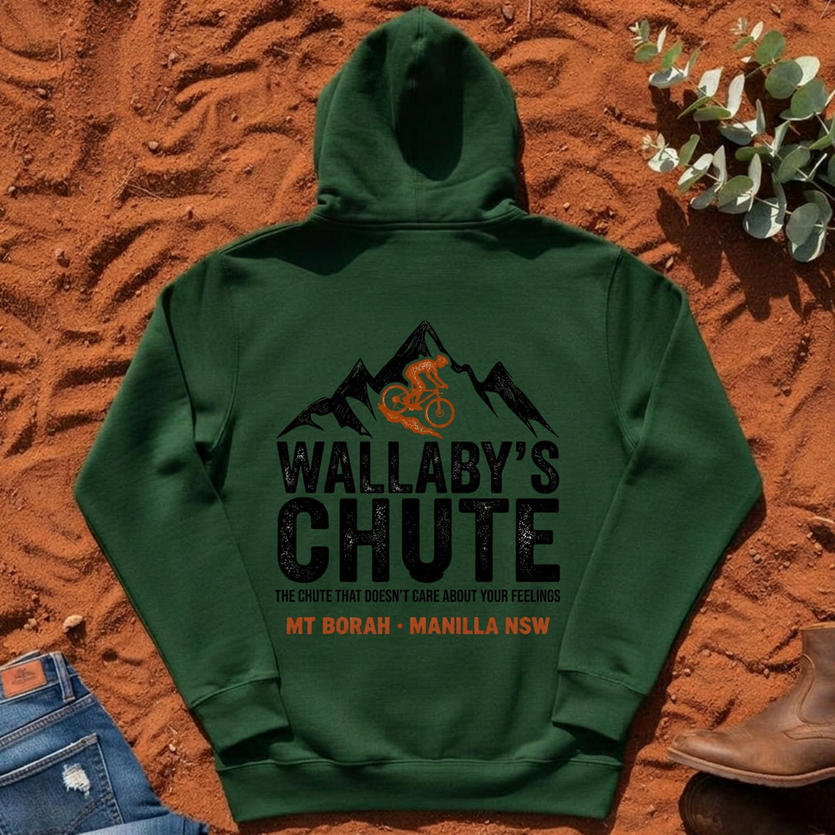 Wallaby's Chute Hoodie in Forest Green — Namoi Range