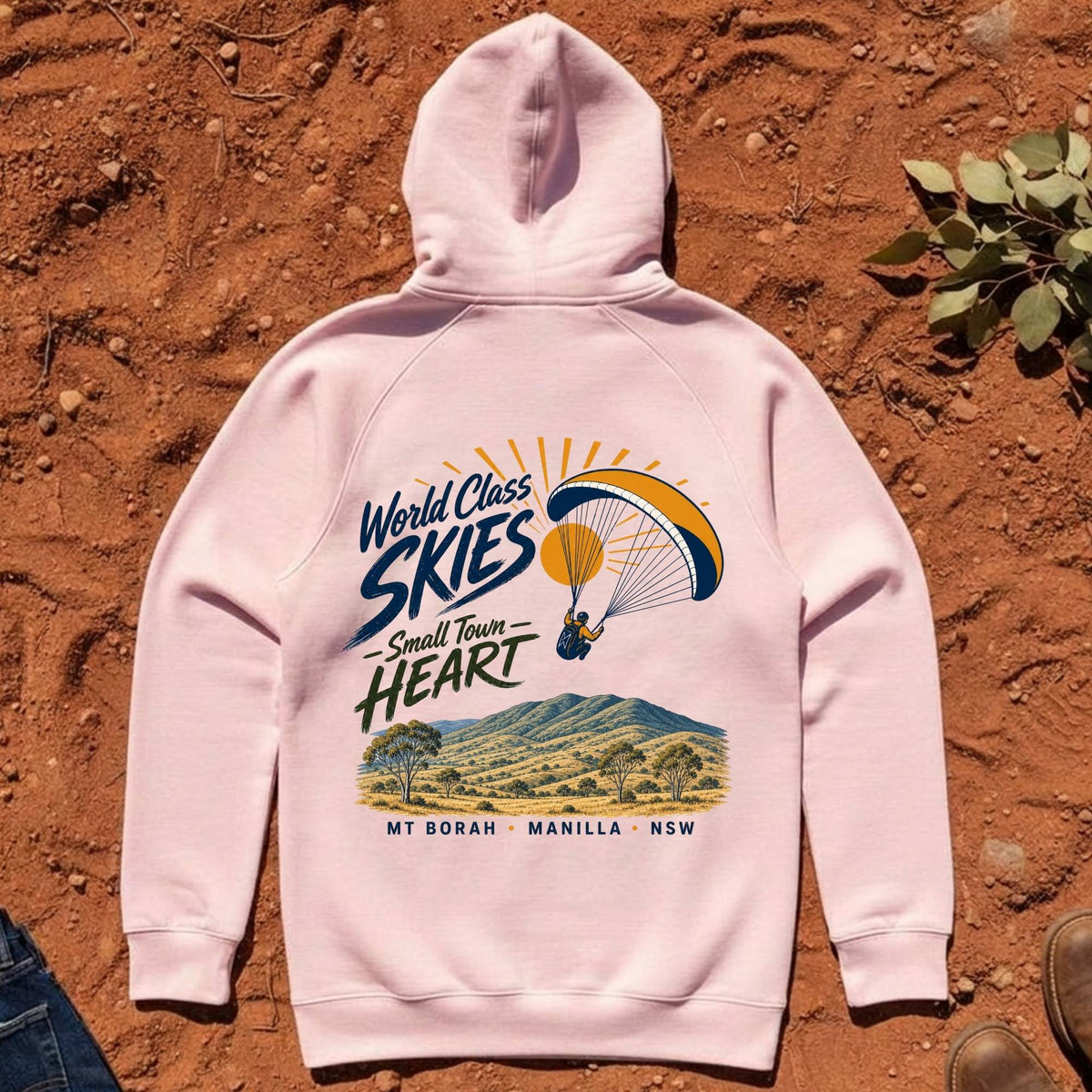 World Class Skies Small Town Heart Hoodie in Pink — Namoi Range